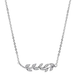 GIVA 925 Silver Leaf Necklace image 4