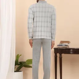 Sweet Dreams Grey Regular Fit Checks Lounge Set image 2
