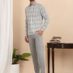 Sweet Dreams Grey Regular Fit Checks Lounge Set image 4