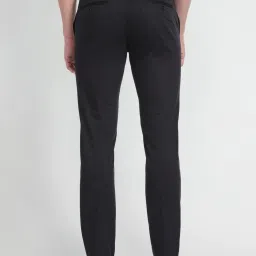Arrow Black Cotton Slim Fit Trousers image 2
