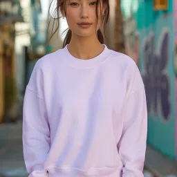 Bewakoof Light Purple Pullover image 1