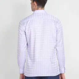 Arrow Purple Cotton Regular Fit Checks Shirt image 2