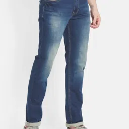 Octave Blue Cotton Regular Fit Jeans image 4