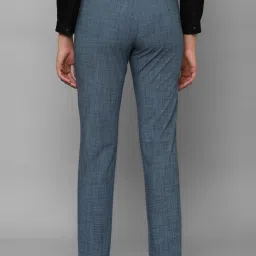 Allen Solly Blue Chequered Trousers image 2