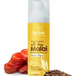 Nat Habit Flax Carrot Vit-EC Omega Fresh Whipped All-Day Malai Face Moisturiser - 30 gm image 2