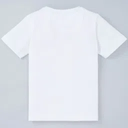 Ed-a-Mamma Boys White Cotton Printed T-Shirt image 2