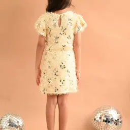 LilPicks Kids Yellow Embellished Dress image 2