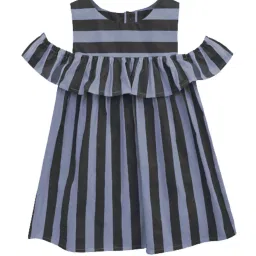 A.T.U.N. Charcoal Grey & Black Striped Dress image 1