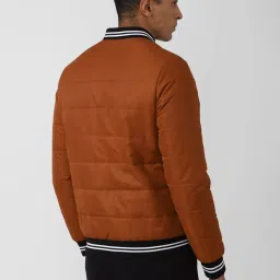 Van Heusen Flex Orange Regular Fit Quilted Bomber Jacket image 2