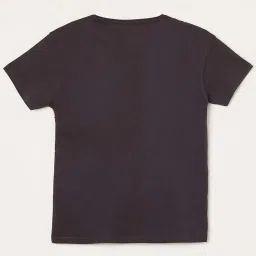 Fame Forever by Lifestyle Kids Charcoal Black Cotton Printed Top image 2