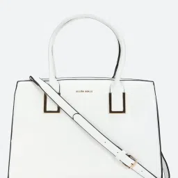 Allen Solly White Solid Medium Handbag image 1