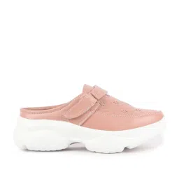 Fausto Women's Peach Mule Shoes image 1