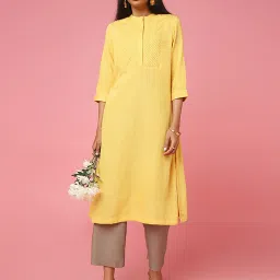Marigold Lane Yellow A Line Kurta image 4