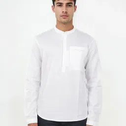 celio celio* White Regular Fit Cotton Shirt image 1