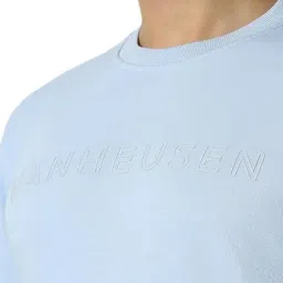 Van Heusen Blue Regular Fit Logo Printed Sweatshirt image 4