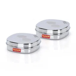 Sumeet Silver Stainless Steel 2 Piece Container image 1