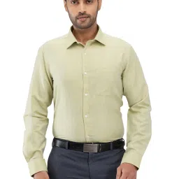 Park Avenue Green Slim Fit Self Pattern Shirt image 1