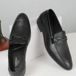 Teakwood Leathers Men's Black Casual Loafers image 1