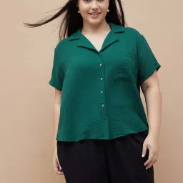 Nexus Dark Green Regular Fit Shirt image 1