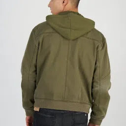 American Eagle Outfitters Green Regular Fit Hooded Jacket image 2