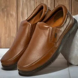 Woodland Men's Tan Slip On Shoes image 1