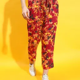 Oxolloxo Multicolor Printed Mid Rise Pants image 1
