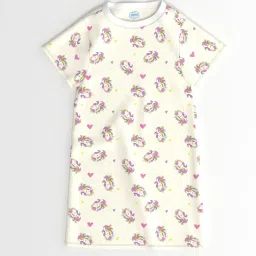 Nauti Nati Girls Multicolor Cotton Printed Regular Fit Dress image 1