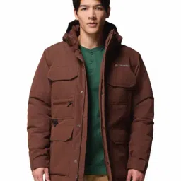 Columbia Brown Regular Fit Hooded Jacket image 5