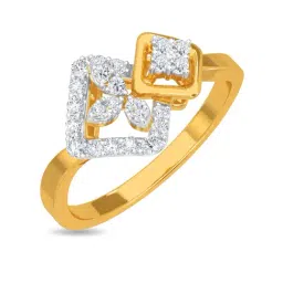 Kisna Diamond & Gold Jewellery Reggie 14k (585) Diamond & Gold Ring For Women-picture-20