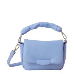 Accessorize London Blue Solid Medium Sling Handbag image 1