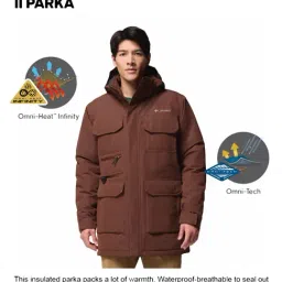 Columbia Brown Regular Fit Hooded Jacket image 2
