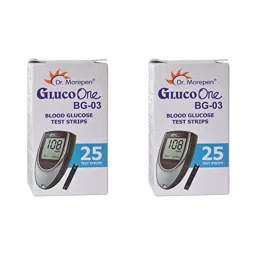 dr morepen Dr. Morepen BG-03-25 Blood Test Strips - Pack of 2 (Black) image 1