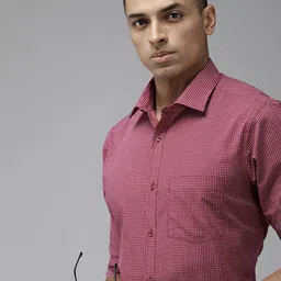 Park Avenue Pure Cotton Slim Fit Micro Checked Formal Shirt-image-46