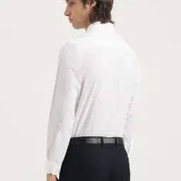 United Colors Of Benetton White Cotton Regular Fit Striped Shirt image 2