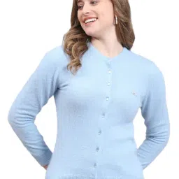 Monte Carlo Sky Blue Regular Fit Cardigan-picture-35