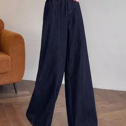 StyleCast Women Flared High-Rise Minimalist Cotton Jeans image 5