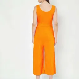 Brinns Orange Cotton Regular Fit Jumpsuit image 2