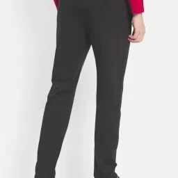 Octave Black Cotton Regular Fit Trackpants image 2