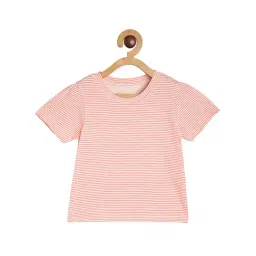 MINIKLUB Girls Coral & Cream Striped Top-image-17