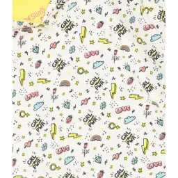 Dixcy Slimz Kids Cream Printed Full Sleeves Sweatshirt image 3