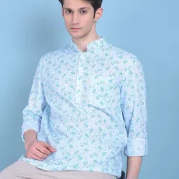 Crimsoune Club Blue Slim Fit Printed Shirt-picture-16
