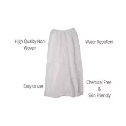 kudize KUDIZE  Disposable Non-Woven Hygiene Facial Care Elastic Gown White For Waxing, Underarms, Scrub, Beauty Salon, DKGW01-10 (Pack of 10) image 3