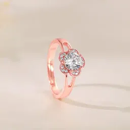 GIVA 925 Sterling Silver Rose Gold Ring for Women-picture-11