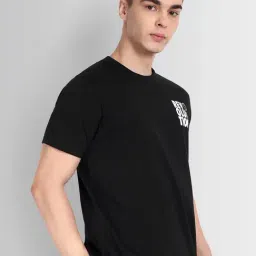 Dcyphr Black Regular Fit Revolution Graphic T-Shirt image 3