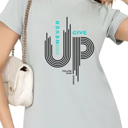 TRENDSATTIRE Typography Printed Round Neck T-shirt image 2