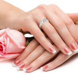 Vighnaharta Rhodium-Plated CZ Studded Alphabet H Finger Ring image 2