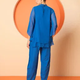 Antheaa Embellished Round Neck Top With Trousers image 2