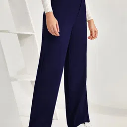 BAESD Women Relaxed Straight Leg High-Rise Trousers image 4