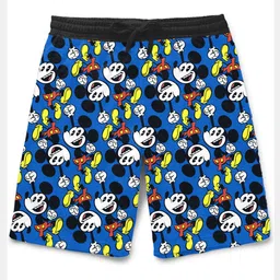 Bonkids Disney Mickey Mouse All Over Character Print Shorts - Royal Blue-picture-10
