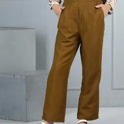 Cutiekins Woven Solid Trousers - Brown-picture-12